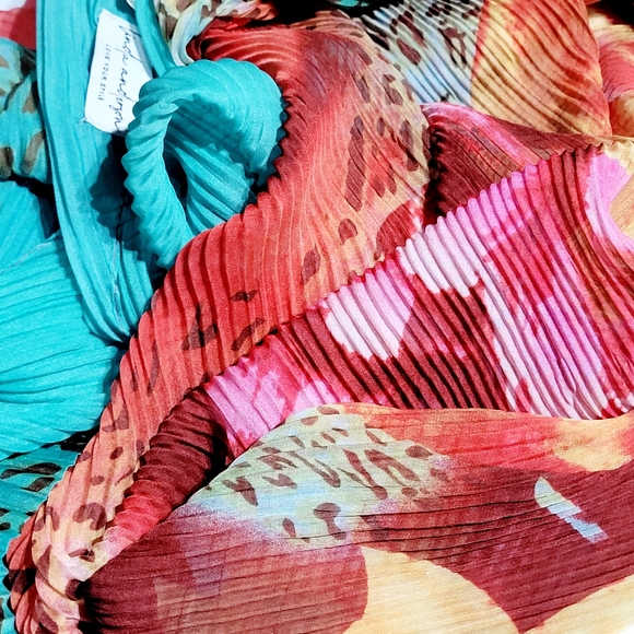 Linda Anderson Hawaiian Tropical Floral Cheetah Print Kimono Wrap Duster (M**) - Picture 6 of 10